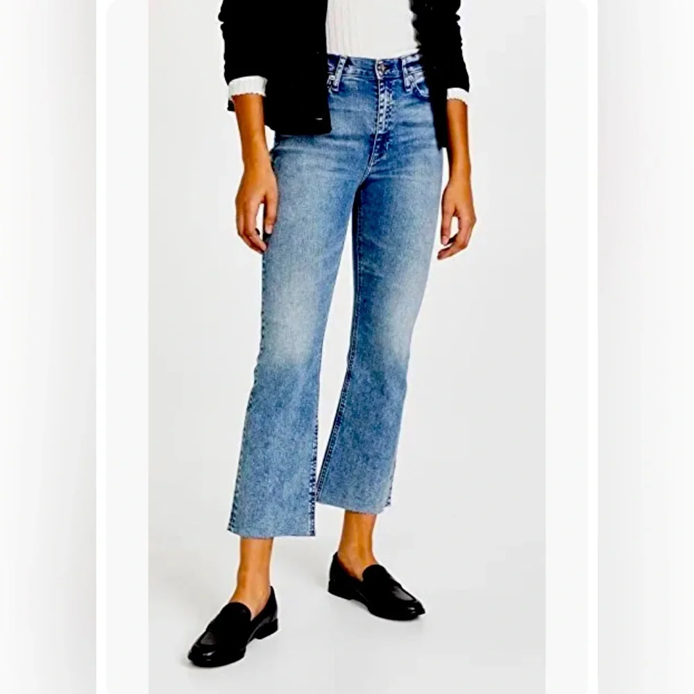 ☀️Rag & Bone Nina High-Rise Ankle Flare Jeans in Pearl - Picture 1 of 16